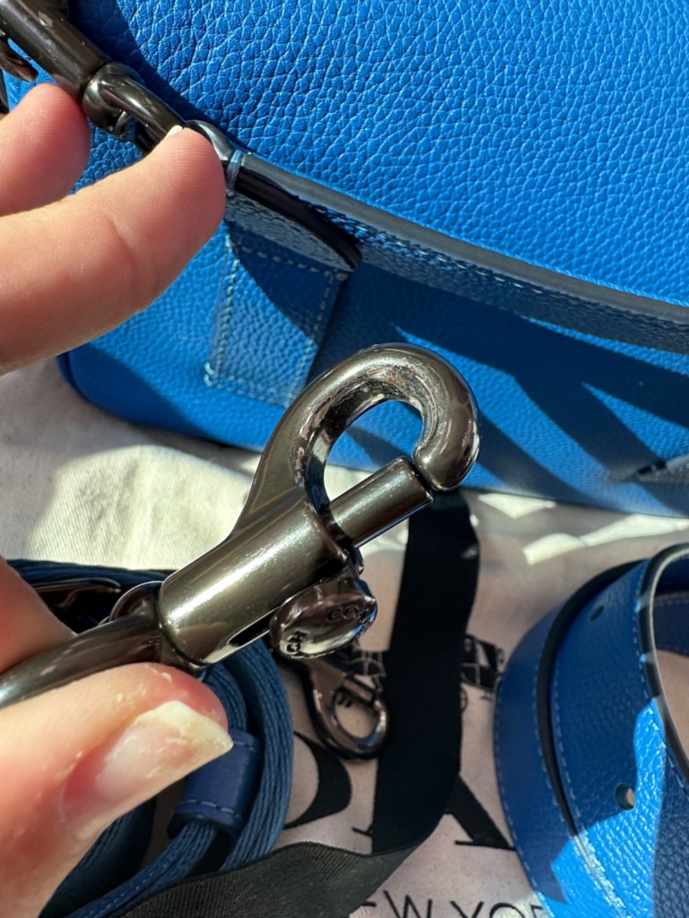 Coach Blue Soft Tabby Multi Way Crossbody - Picture 3 of 11